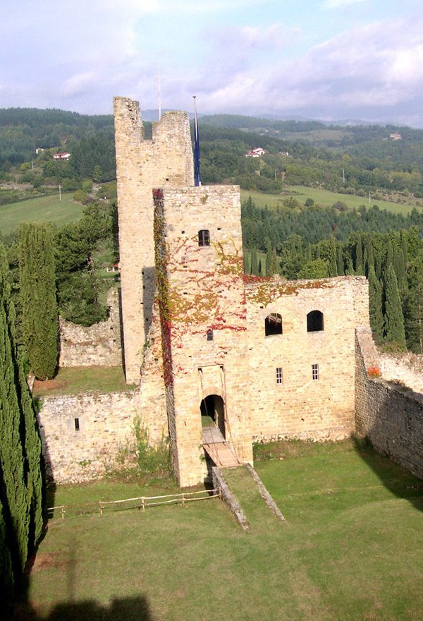 Vista aere castello di Romena